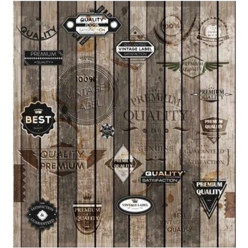DIMEX ART s. r. o Флизелинов фототапет стари етикети 225 x 250 см