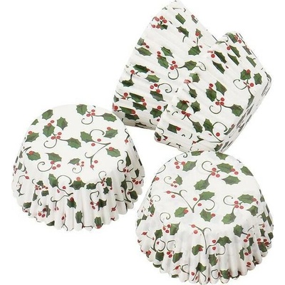 Cakesicq Cukrársky košíček biely vianočný 50x30 mm 50 ks