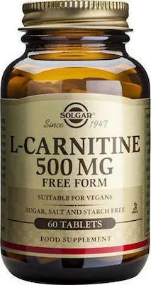 Solgar Хранителна добавка за отслабване L-карнитин, Solgar L-Carnitine 500mg 60 Tablets