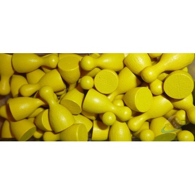 Halmička dřevěná žlutá 4cm