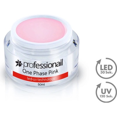 Professionail LED-UV Gél jednofázový číro-ružový 50 ml