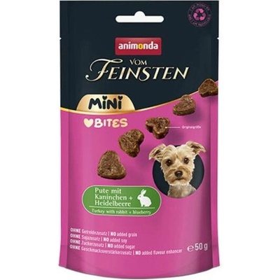 Animonda VOM FEINSTEN Mini Bites krůta králík a borůvky 50 g