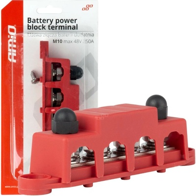Uzemňovací blok plus prípojnica M10 12V - 48V 250A AMIO-03812