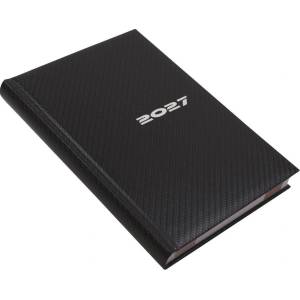 Realsystem Дневник за срокове REALSYSTEM Carbon A/5, ежедневен, бял, със сини страници, 2027 (5321-84)