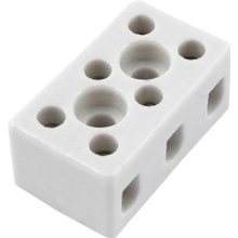 POLLMANN Svorkovnice keramická AK 3/6 A - BI, 3pól., 3x4mm2, 32A, T300, porcelánová (bílá) /3700402 1002561