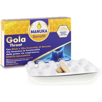 Optima Naturals Manuka Benefit за гърлото и гласа - 20 таблетки