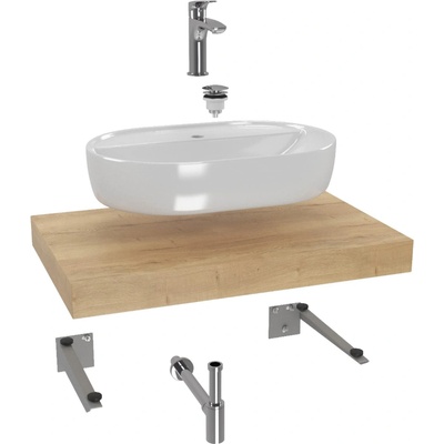 SAT s deskou pod umyvadlo Dolce 80x8x50 cm dub halifax KSETDO1
