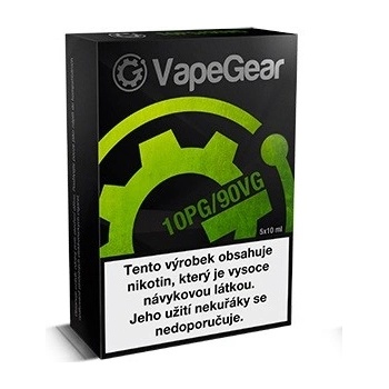 VapeGear nikotínový booster PG10/VG90 20mg 5x10ml