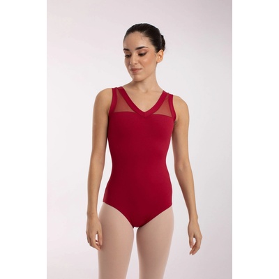 Intermezzo elegantný tanečný trikot Bodyuvered 31416 vínový