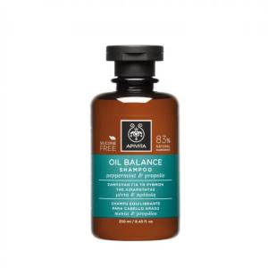 APIVITA Шампоан за много мазна коса , Apivita Oil Balance Shampoo with Peppermint & Propolis 250ml