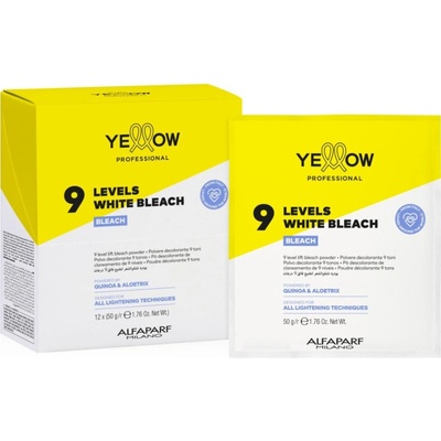 Yellow Professional Bleach 9 Levels White Bleach Powder 12 x 50 g