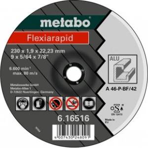 Metabo Flexiarapid шлифовъчен диск 125 x 1.0 x 22.23 мм, АЛУМИНИЙ, TF 41 - 616513000 616513000 (616513000)