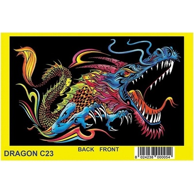 Colorvelvet C23 Drak zamatová omaľovánka 2-krúžkový zakladač 37x27x4cm séria Black