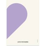 Design Letters Плакат Love 50 x 70 см лилав (70403000PURPLLOISF)