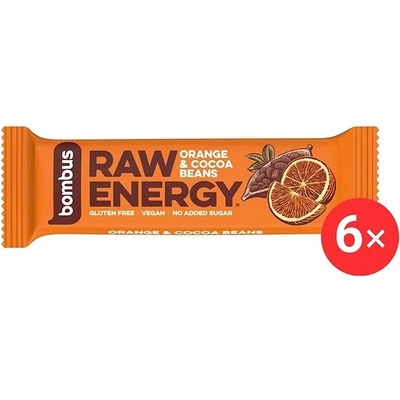 Bombus Raw Energy Orange&cocoa beans 6 x 50 g