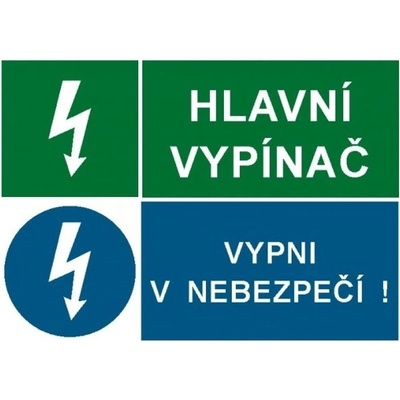 Tabulka bezpečnostní - Hlavní vypínač + vypni v nebez. 12671