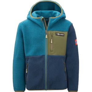 TROLLKIDS Детско поларено яке Trollkids Kid's Aurlandsfjord Jacket Fleece jacket - Dark Marine / Mystic Blue / Pine Green - размер 92 (EU) (703-3292-0511)