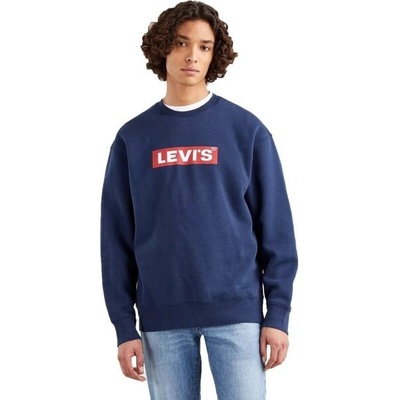 Levi's® T3 RELAXED GRAPHIC Crew mikina tmavě modrá