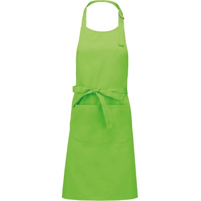 Kariban Zástěra Sommelier K890 s laclem COT20K89012299-lime Zelená lime