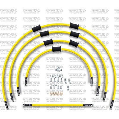 Venhill ŠTANDART -predok -sada Venhill POWERHOSEPLUS KAW-6003FS-YE (5 hadíc v sade) žlté hadice, nerezové kokncovky