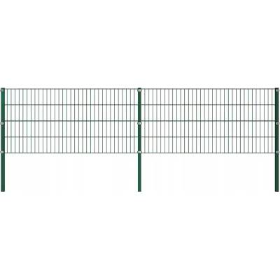PLOT PANEL SE SLOUPEKAMI ŽELEZNÝ 3,4X 0,8M ZELENÝ
