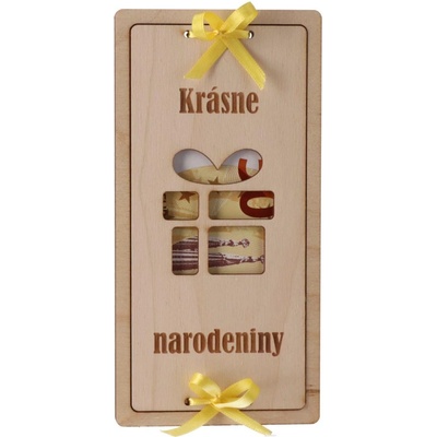ČistéDrevo Drevená obálka na peniaze - Krásne narodeniny