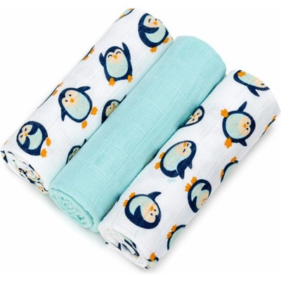 T-tomi VIVANTIS BIO Bambusové 70 x 70 cm Penguins / tučňáci 3 ks