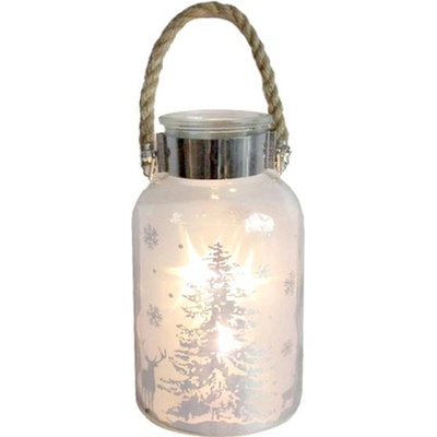 Vánoční dekorační sklenice 5LED TORO 18,5cm MIX motivů