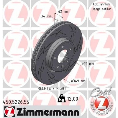 Brzdový kotúč ZIMMERMANN 450.5226.55 (450522655)