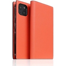 SLG Design D8 Neon Full Grain Leather Diary iPhone 14 - Coral