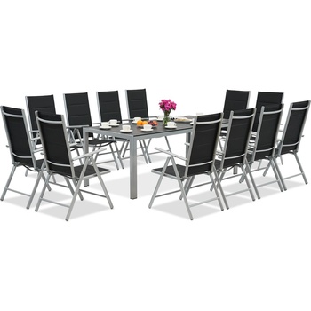 Garden Point Алуминиеви градински мебели Garden Point с голяма маса Polywood Verona за 12 души (GAP1221SD-12)