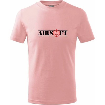 Airsoft nápis tričko detské ružová