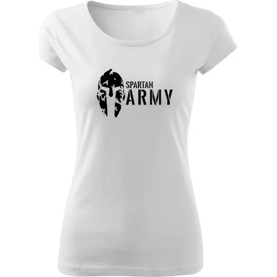 DRAGOWA дамска тениска, Spartan Army, бяла, 150г/м2 (6472)