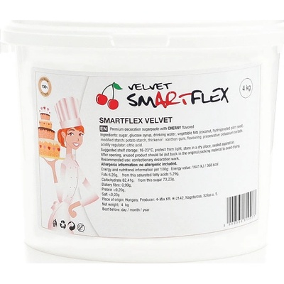 Smartflex Potahovací a modelovací hmota Velvet Třešeň 4 kg