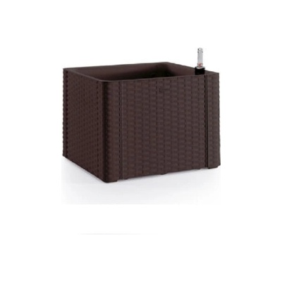 STEFANPLAST Samozavlažovací truhlík NATURAL DELUXE 43x43x33cm hnědý