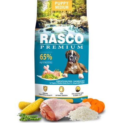 Rasco Premium Puppy & Junior Medium 3 kg