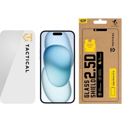 Tactical iPhone 16 / 15 TACTICAL GLASS SHIELD 2.5D стъклен екранен протектор 2.5D, 9H, ПРОЗРАЧЕН 57983115941 (57983115941)