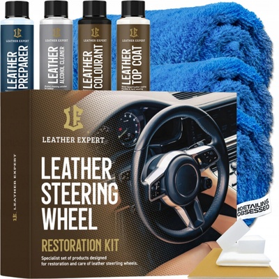Leather Expert Leather Steering Wheel Restoration Kit černá 4 x 50 ml