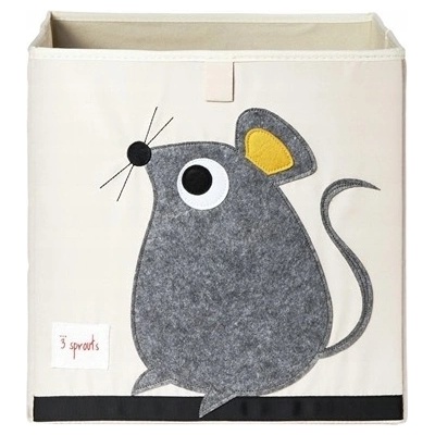 Box 3 Sprouts Myš plstěná 33 x 33 x 33 cm béžová – Zbozi.Blesk.cz