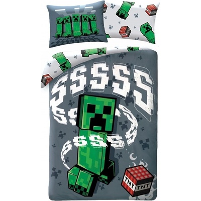 Halantex bavlna povlečení Minecraft motiv Creeper 70x90 140x200