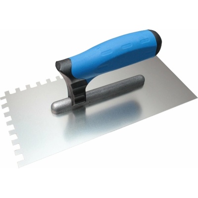 Hladítko nerezové zubové 4 mm 270x130 mm gumová ručka