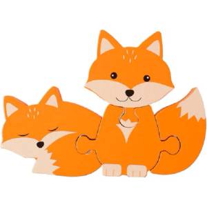 Orange Tree Toys Дървен пъзел Orange Tree Toys - Лисички (OTT06173) - ozone