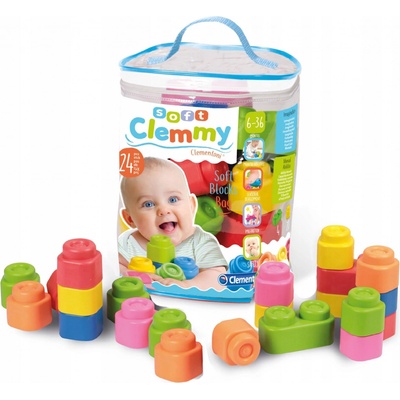 Clemmy baby 24 barevných kostiček v plastovém pytli