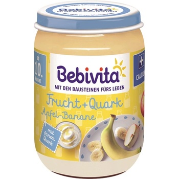 Image 1 of Bebivita Дует Ябълка и банан с извара 190 гр. - 10 месеца
