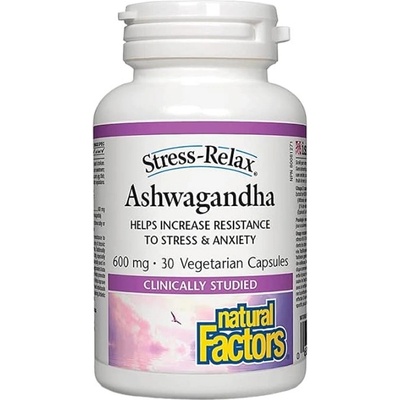 Natural Factors Stress-Relax Ashwagandha, 600 mg, 30 капсули, Natural Factors
