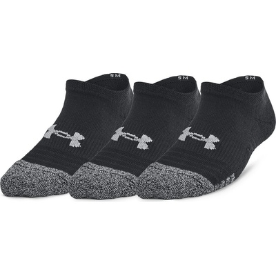 Under ARMOUR Heatgear 3pk No Show Yth, black