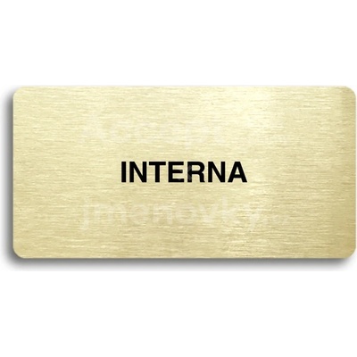 ACCEPT Piktogram INTERNA - zlatá tabulka - černý tisk bez rámečku