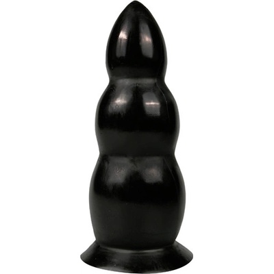 All Black 23 cm Klasické dildo Czarny