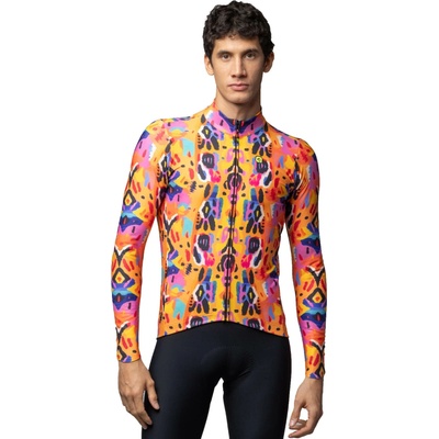 Alé PR-E Tribal LS Jersey Orange/ Multicolor