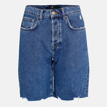 Image 1 of 7 For All Mankind Къси панталони 7 For All Mankind Women's Andy Denim Shorts - Blaze